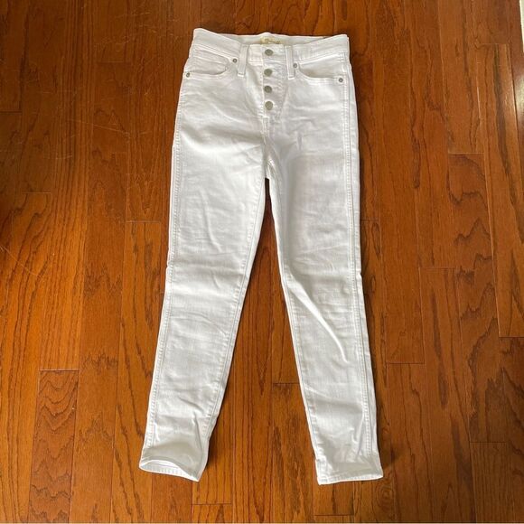 Madewell Denim - Madewell High Rise Skinny Crop White Jeans 26 NWT